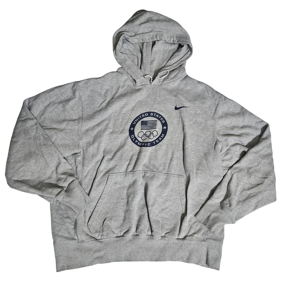 Nike United States Olympic Team Hoodie Gray Mens XL Team USA Sweatshirt